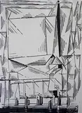 Lyonel Feininger, - ''Gelmeroda'' (Prasse W 237)-, woodcut, 1920, posthumous printing in an