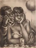 Marion Greenwood, - ''New Year's Eve''-, lithograph