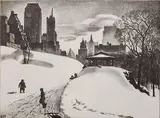 - ''Winter Fun'' (Flint 188)- by Louis Lozowick, lithograph, 1940, offered Mar 2015