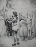 Kyra Markham, - ''The Fit Yourself Shop''-, lithograph, 1995
