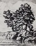 Birger Sandzén, - ''Three Pines''-
