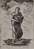 William Sanger, - ''Mother and Child''-, etching