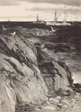Stow Wengenroth, - ''Maine Tapestry'' (Stuckey 273)-, lithograph, 1961
