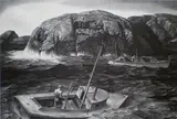 Stow Wengenroth, - ''Maine Lobsterman'' (Stuckey 144)-, lithograph, 1944
