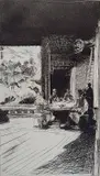 John Winkler, - ''Chinese Card Players - A''-, etching