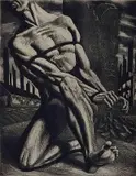 Harry Sternberg, - ''Enough'' (Morse 191)-, aquatint, 1947