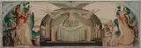 Ivor G. Johns, - Study for Mural-, watercolor on illustration board, ca. 1936