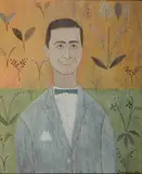 Richard Gosminski, - ''Portrait of Buck''-, oil on canvasboard, 1952