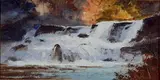 Marc Moon, - ''Swallow Falls''-, watercolor on paper