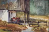 Marc Moon, - ''Barney's Barn''-, watercolor on paper