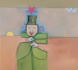 Mary Spain, - Green Figure, Red Star and 7-, oil on canvas, 1981