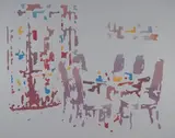Roger Benedetti, - ''Modern Dining Room''-, silkscreen in colors
