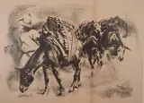 Henry Keller, - ''Mexican Wood Merchant''-, lithograph, 1936