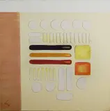 Fred Carlo, - Untitled (Abstract)-, oil on canvas, 1968
