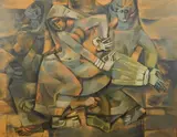 M. Sivanesan, - Three Figures-, oil on canvas, 1968