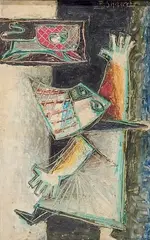 Pinchas Shaar, - Untitled-, oil on canvas