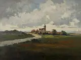 M. Harand, - Village in Landscape-, oil on canvas