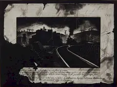 Michael Flanagan, - ''Damascus Junction''-, etching, 1995