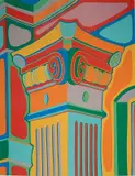 Clayton Pond, - ''Invertcornerum Squaredoromic''-, silkscreen in colors, 1974