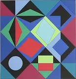 Victor Vasarely, - ''Sikra - MC''-, silkscreen in colors, 1968