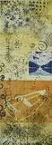 Cheryl Warrick, - ''Peace Makes Plenty''-, etching, soft ground, white ground, drypoint in colors on chine colle, 2008