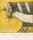 Kolio Karamfilov, The Horseman, Death and..., 1992, lithography