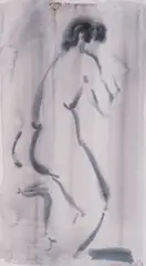 Dechko Uzunov, Naked Body, watercolor on paper