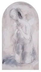 Svetlin Rusev, Madonna, gouache and pencil on paper