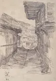 Zlatyu Boyadzhiev, The Old Town, 1944, pencil on paper