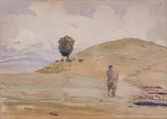 Aleksandar Mutafov, On Duty, 1913, watercolor on paper