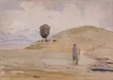 Aleksandar Mutafov, On Duty, 1913, watercolor on paper