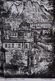 Sidoniya Atanasova, Mill Houses, 1968, woodcut