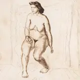 Iliya Petrov, Female Figure, etching on paper