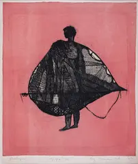 Todor Panayotov, Little Fisherman, 1974, etching