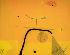 Stoyan Tsanev, Composition in Yellow, lithography