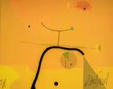 Stoyan Tsanev, Composition in Yellow, lithography