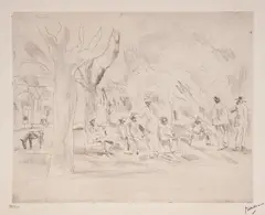 Jules Pascin, Day in Florida, etching