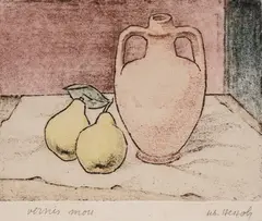 Ivan Nenov, Still Life with Pears and Delva, vernissage