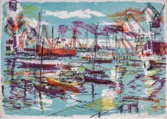 Vladimir Manski, Varna Shipyard, lithograph