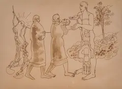 Dimitar Kazakov-Neron, Peace, marker and charcoal on paper