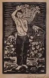 Pencho Georgiev, In the Field, 1931, woodcut
