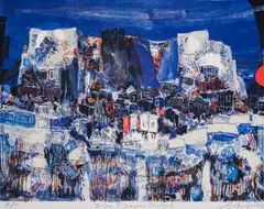 Dimitar Kirov, Winter in Old Plovdiv, 2002, lithography