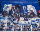Dimitar Kirov, Winter in Old Plovdiv, 2002, lithography