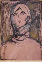 Mana Parpulova, Peasant Woman, 1969, lithograph
