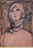 Mana Parpulova, Peasant Woman, 1969, lithograph