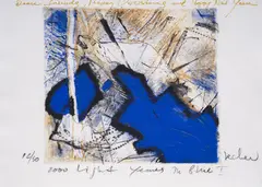 Georgi Lechev, 2000 Light Years in Blue, lithography