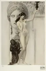 Gustav Klimt, Allegory of Sculpture, chromolithography