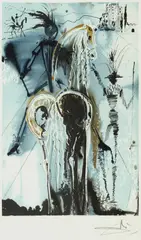 Salvador Dalí, Don Quixote (Dali's Horse), chromolithography