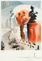 Salvador Dalí, The Hallucination, chromolithography