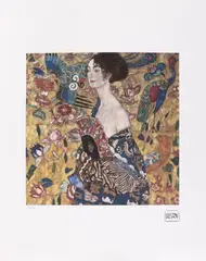 Lady with a Fan by Gustav Klimt, chromolithography, sold Sep 2026